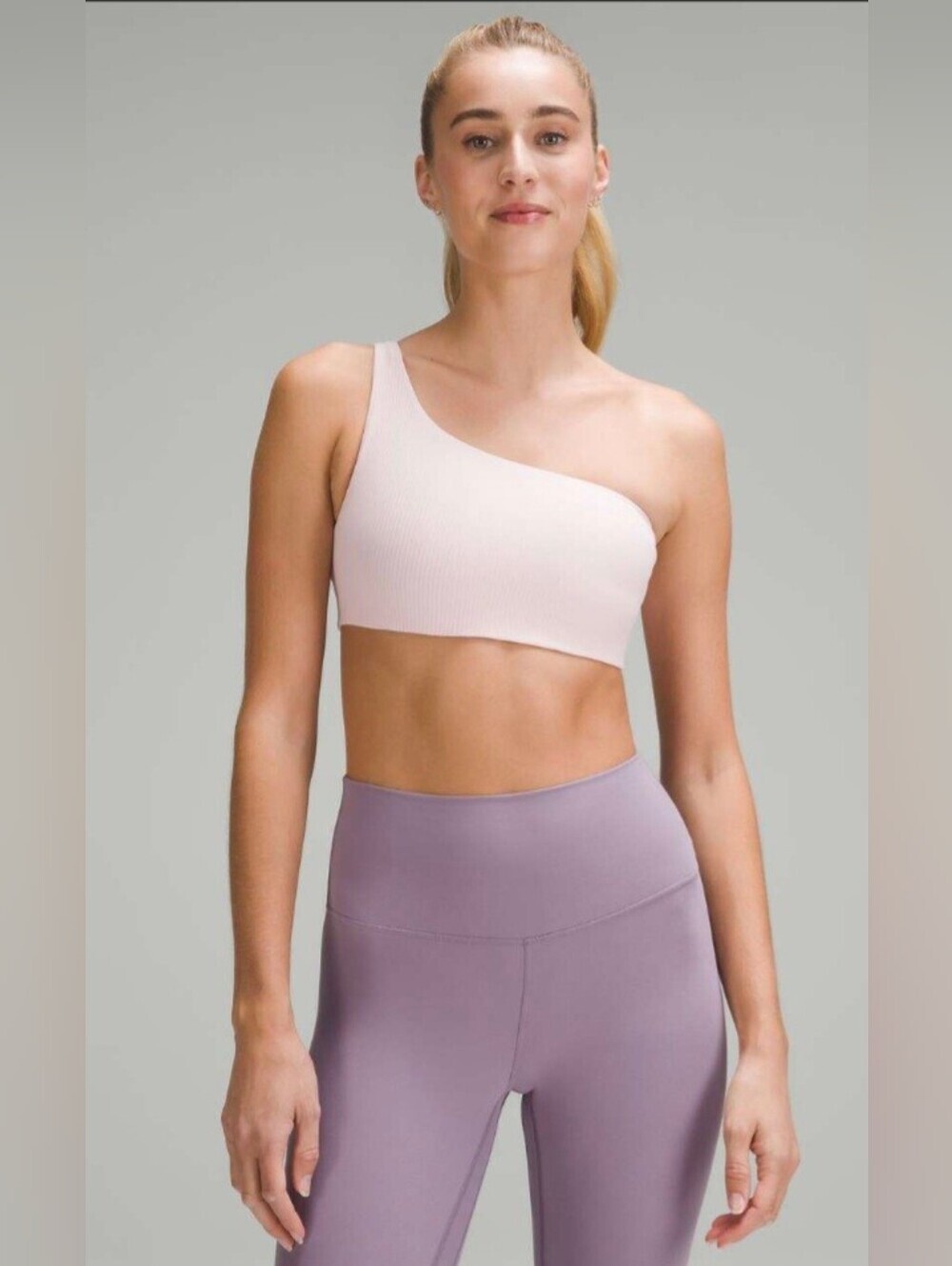 Lululemon Ribbed Nulu Asymmetrical Yoga Bra *Light Support, A/B Cup